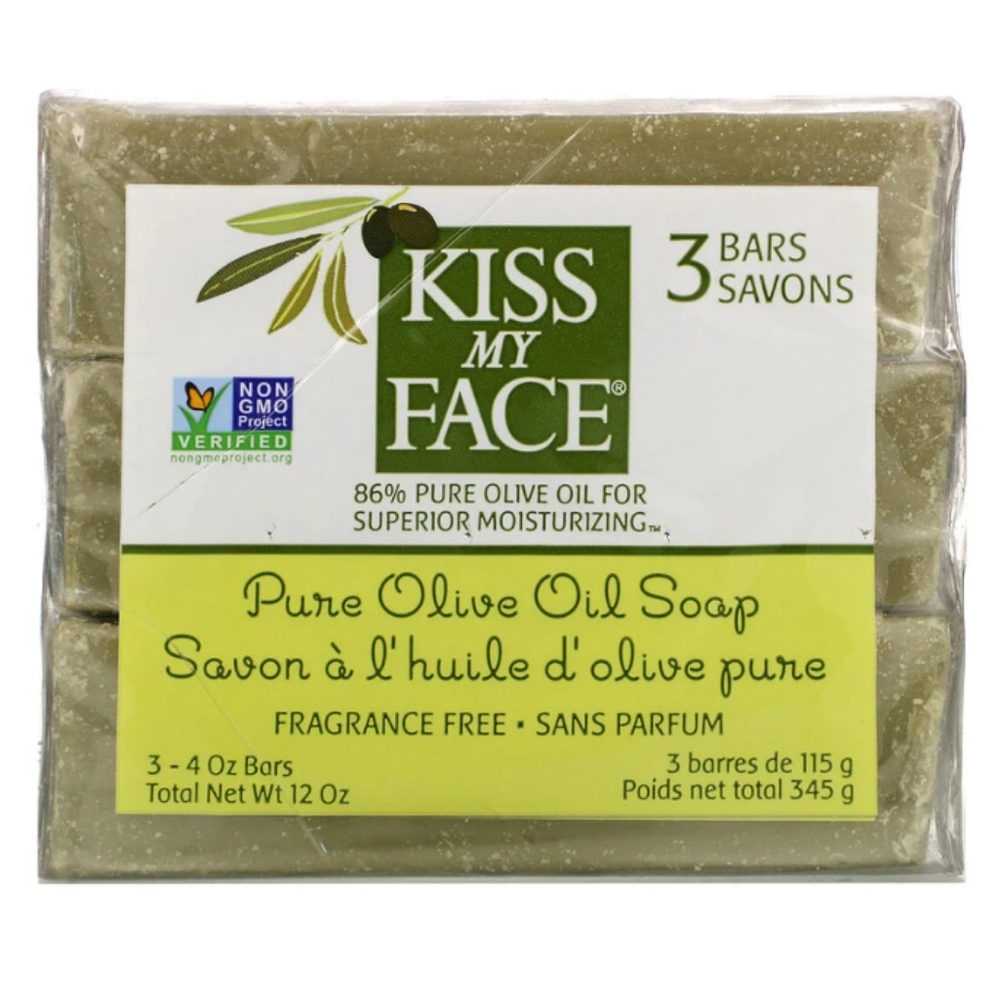 Set of 3 Kiss My Face Organic Olive Oil Soap